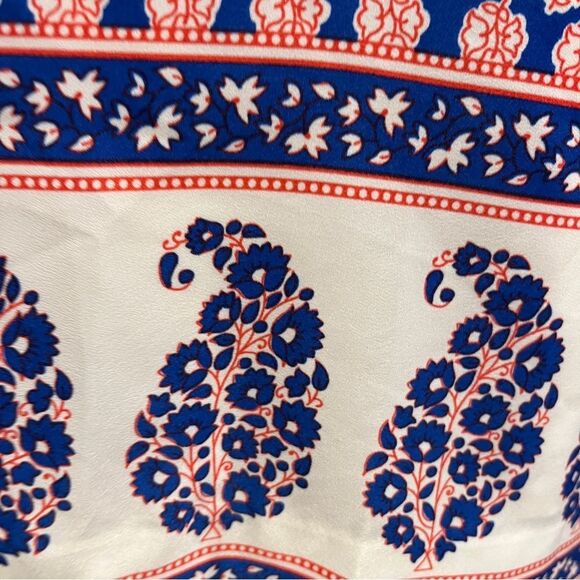 J.Crew Floral Paisley Print Short Sleeve straight cut loose fit Dress size 8 - Picture 4 of 12